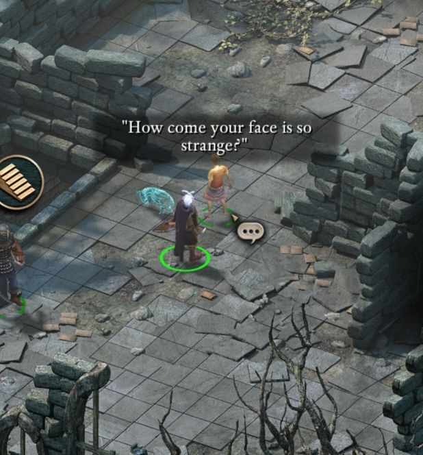 Pillars of eternit, some kid telling me my face looks strange.