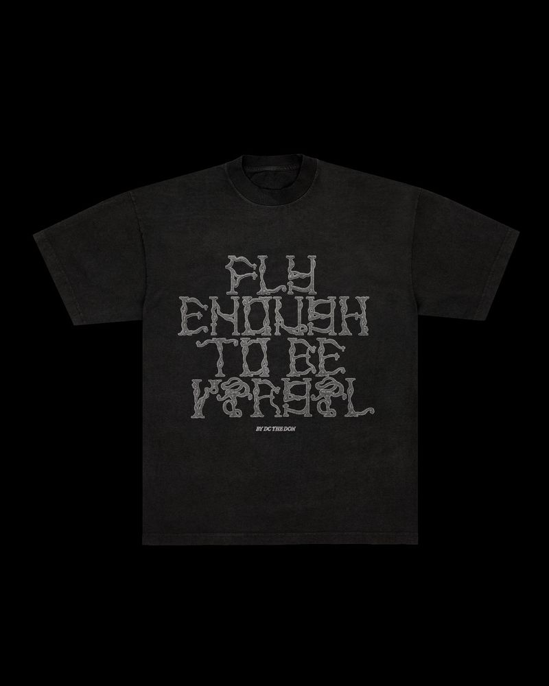 DC THE DON FLY ENOUGH TO BE VIRGIL TYPOGRAPHY SHIRT