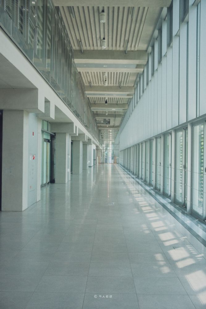 광주 ACC의, 영화 파묘 촬영지라는 전시관 복도