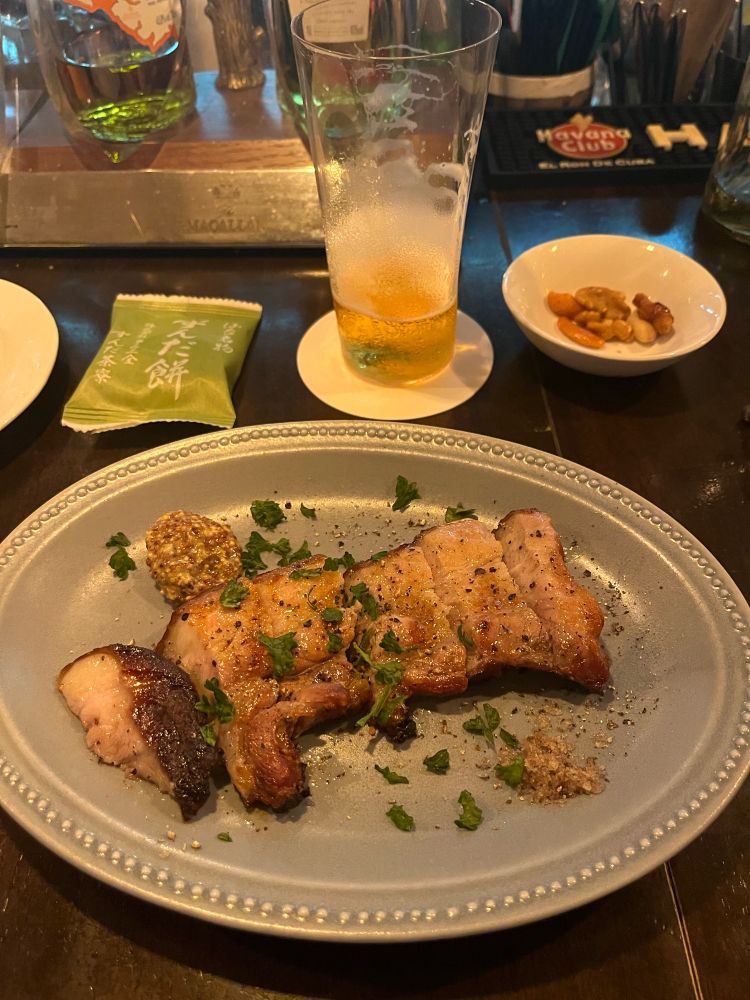 燻製ベーコンのステーキ