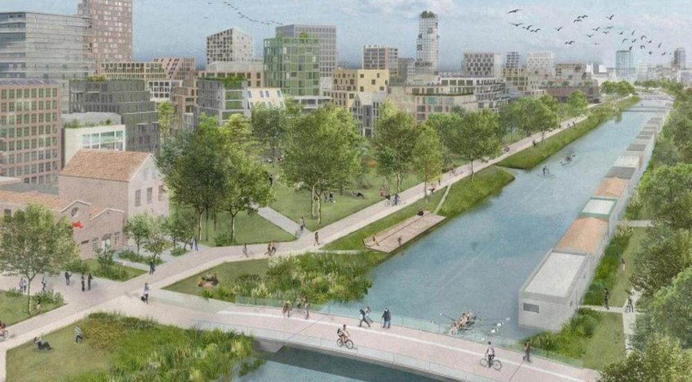 Animation des zukünftigen Stadtviertels Merwede