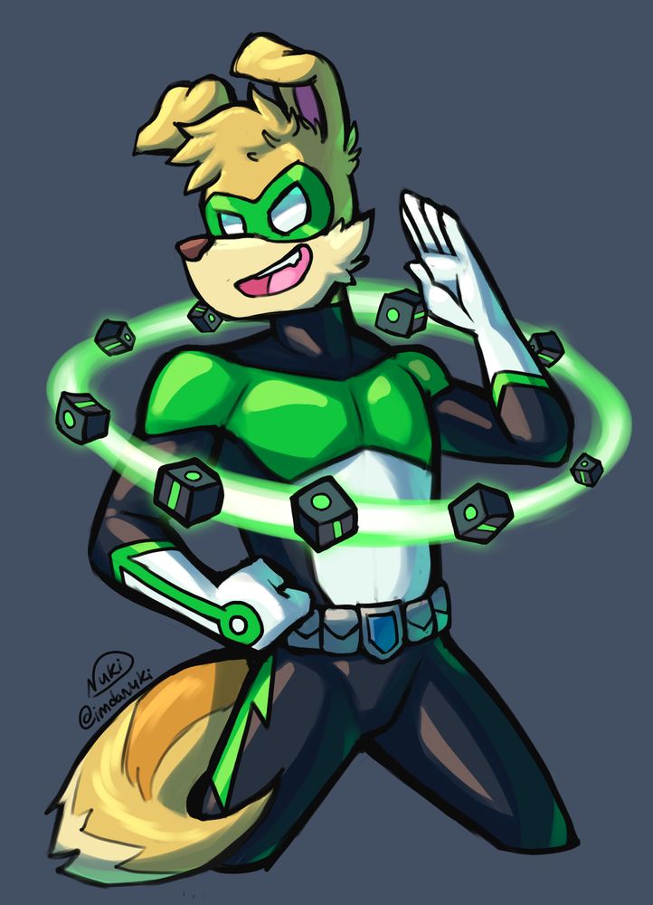 Terry as The Spark, the voltage hero by @imdanuki.bsky.social