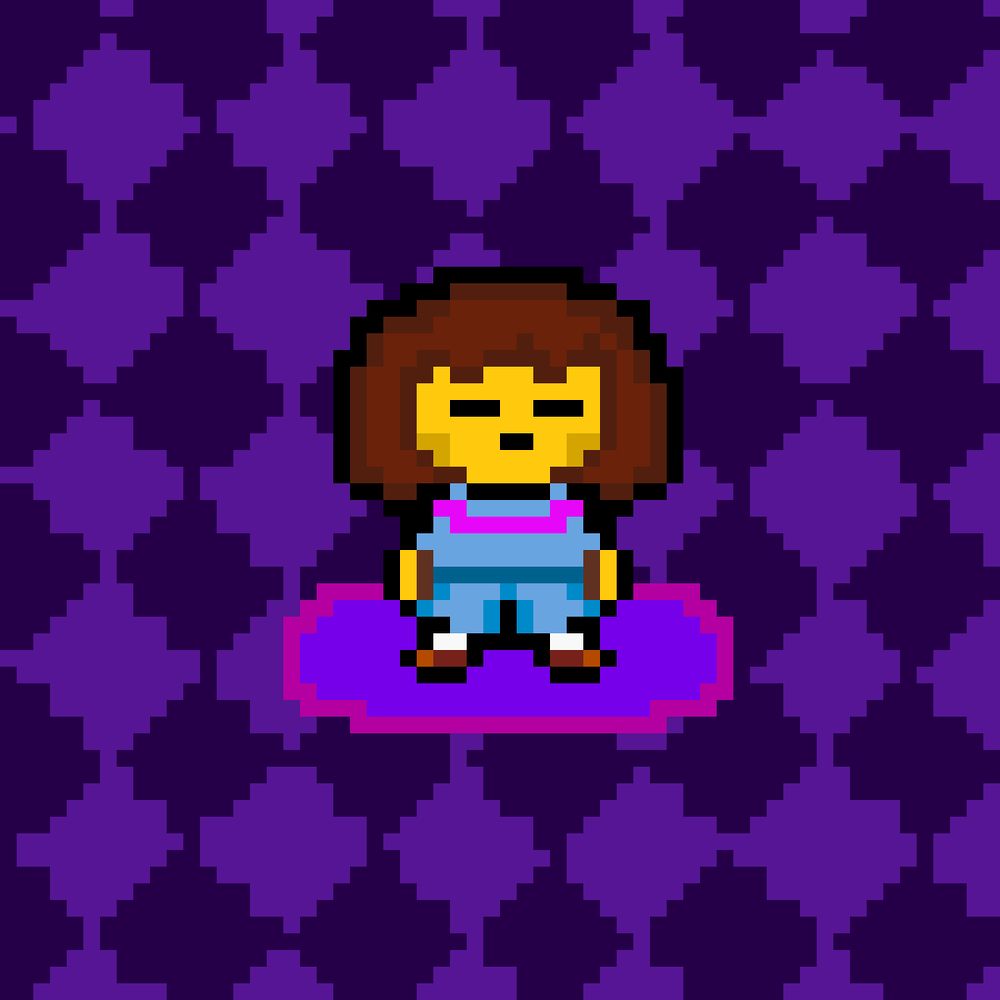 Frisk in the Mother 3 art style