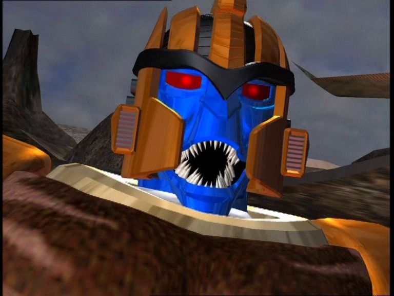 A Screenshot of Dinobot from Beast Wars: Transformers, taken from the European DVD.