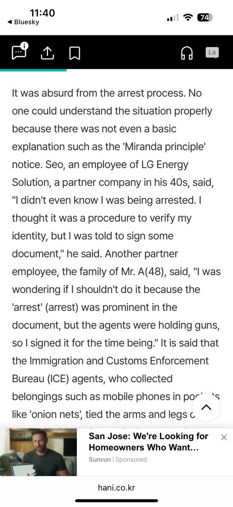 Narrative of Korean detention