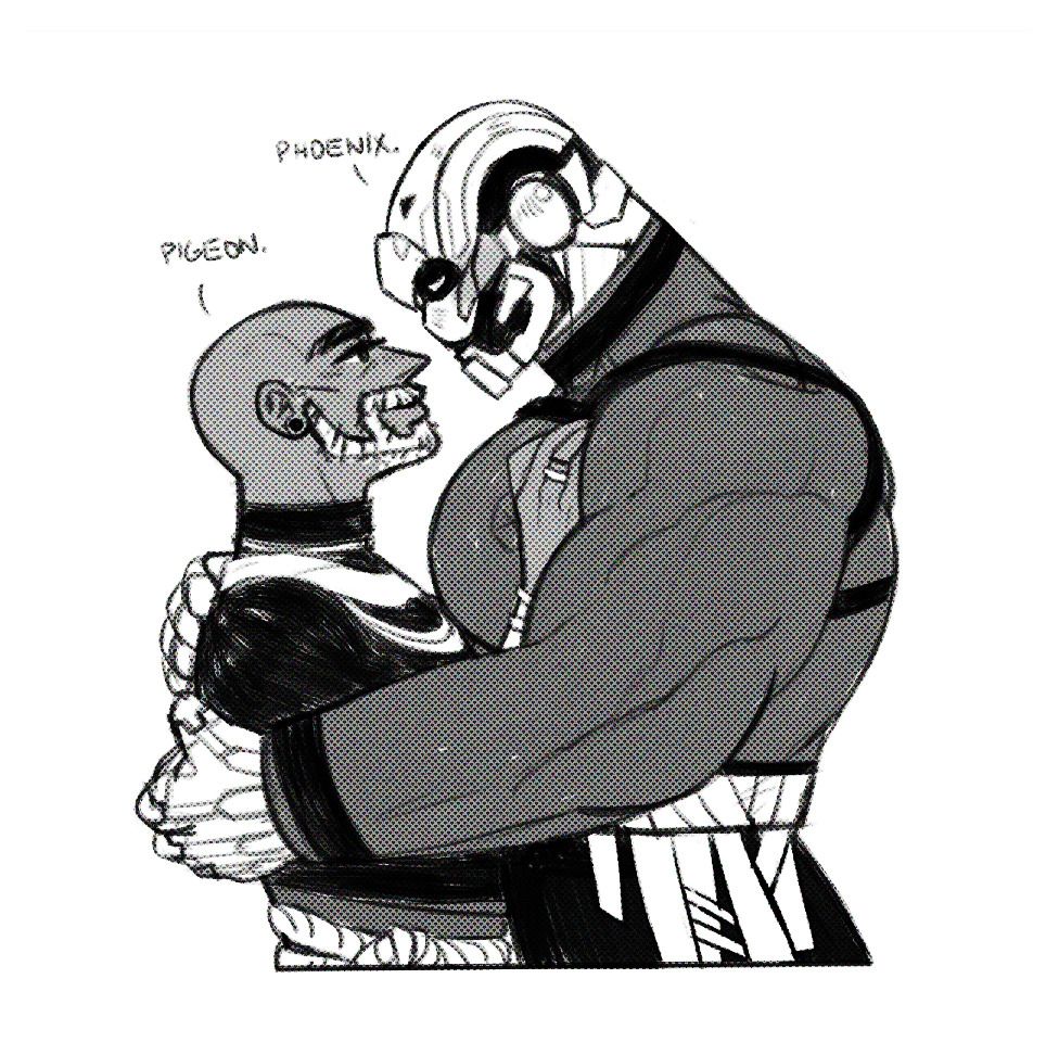 Osiris and Saint-14 holding each other and calling each other pet names
