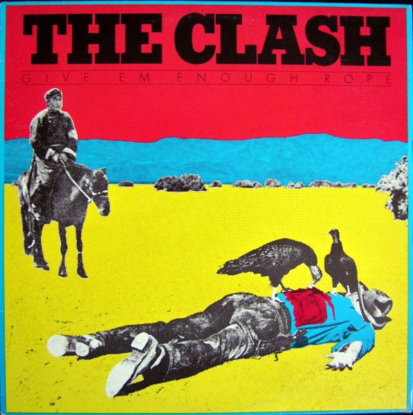 Album cover art for the second album by The Clash. There were a couple different font styles used. 
