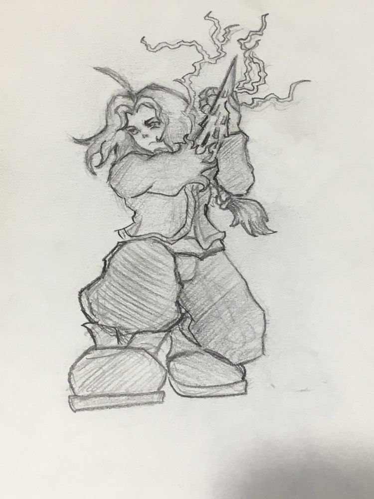 Edward Elric from Fullmetal Alchemist crouching while transforming his metal prosthetic arm into a blade