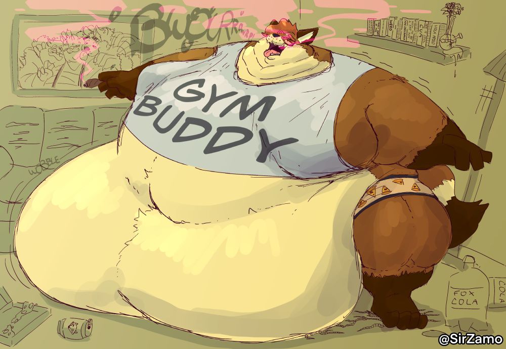 A very huge fox whomst burp and is huge