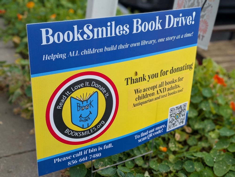 Sign for a book drive