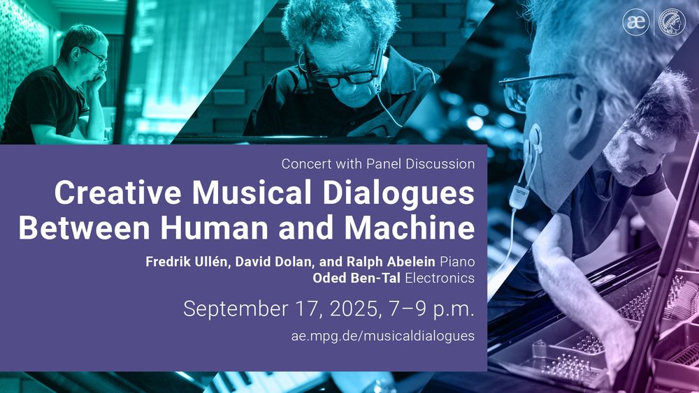 Visual with information on the event "Creative Musical Dialogues Between Human and Machine"