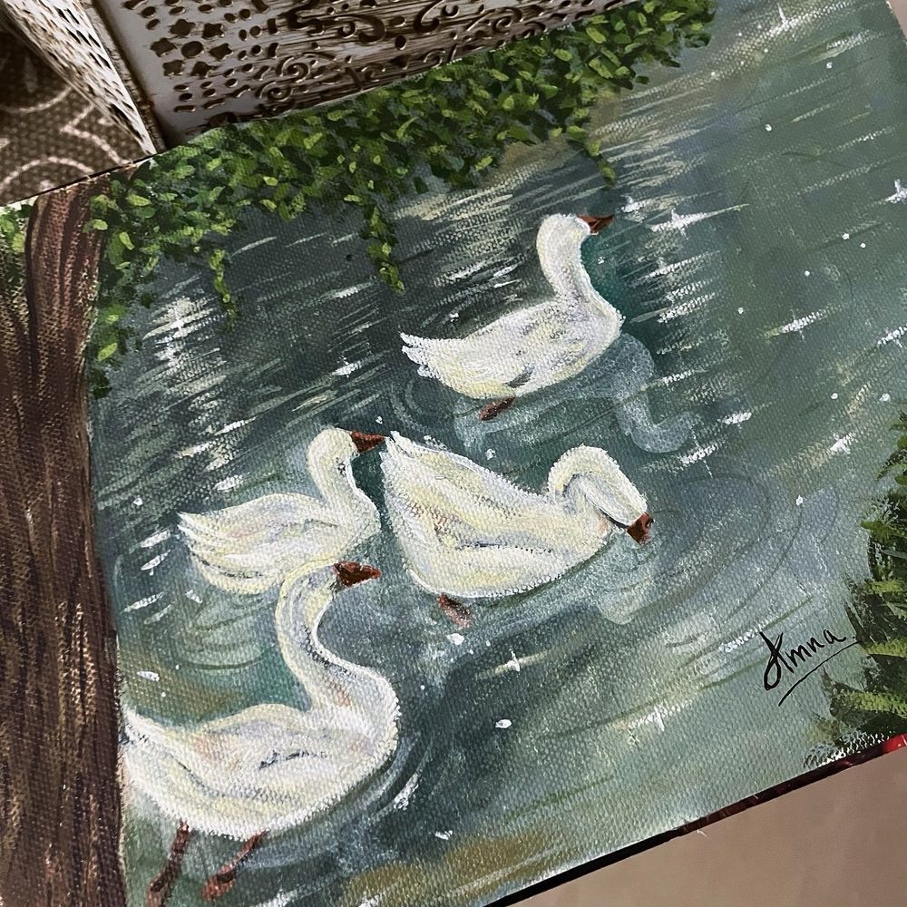 Swan painting