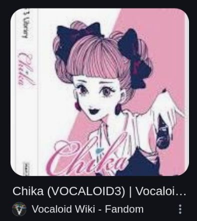 a low-resolution image of VOCALOID Chika's box art from the Vocaloid Fandom Wiki