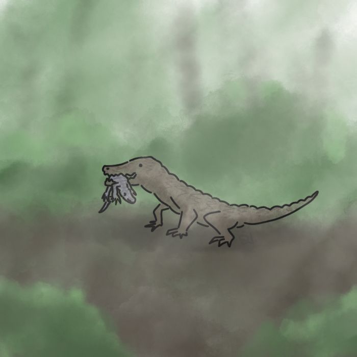 Brachychampsa goes chompy chompy on Bolg