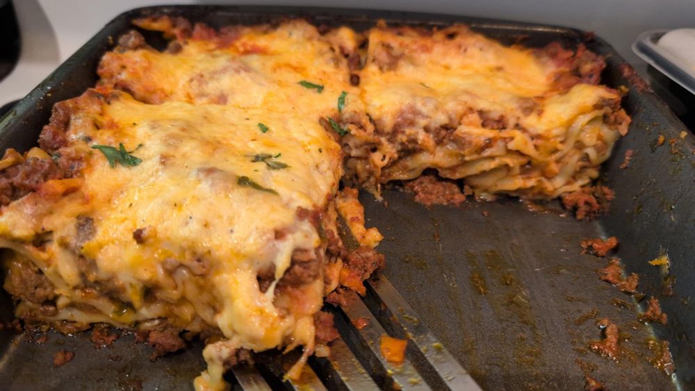 Meal prep lasagna.  