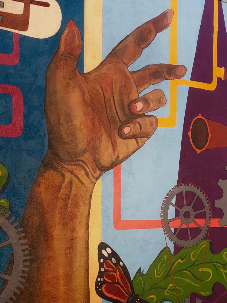 street art (portion) a pic of a mural celebrating ‘The Monarch Project’ Sonoma County CA