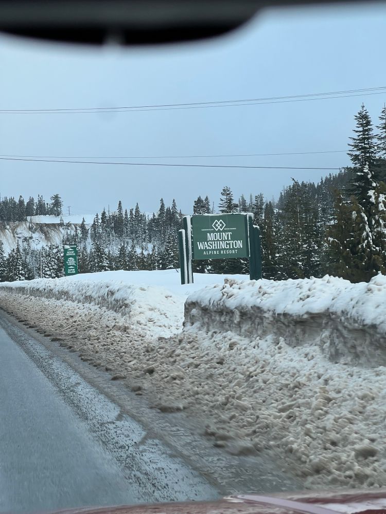 A roadside sign for my Washington ski resort
