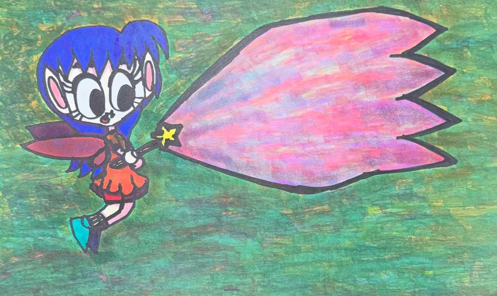 Artwork of a fairy casting a spell.