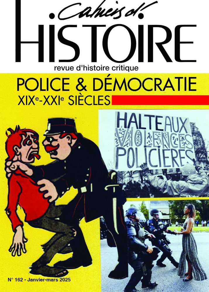 Sur cette couverture du numéro 162, deux photos, Paris "Halte aux violences policières" et les Etats Unis, une Africaine Américaine face à deux policiers casqués. Et une illustratrion, une caricature française où un agent de police français étrangle un jeune homme 