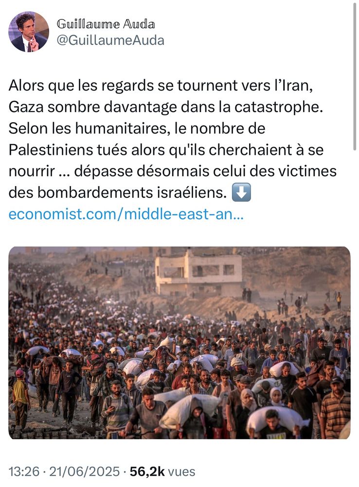 Le nombre de Palestiniens tués alors qu’ils cherchaient à se nourrir dépasse désormais celui des victimes des bombardement à israéliens 
