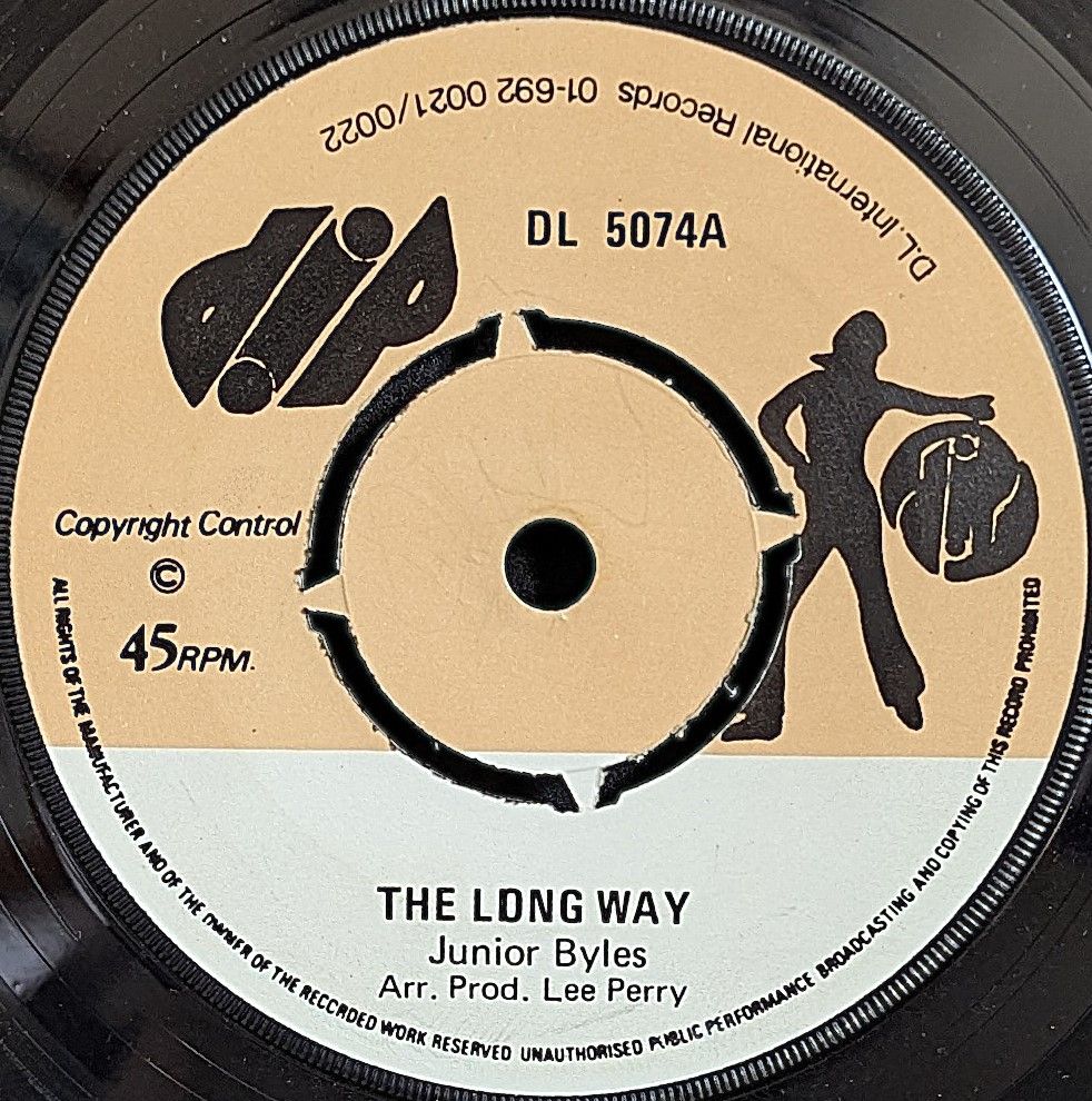 7" of Junior Byles - The Long Way on DIP label. Released in 1975. Produced by Lee Perry.