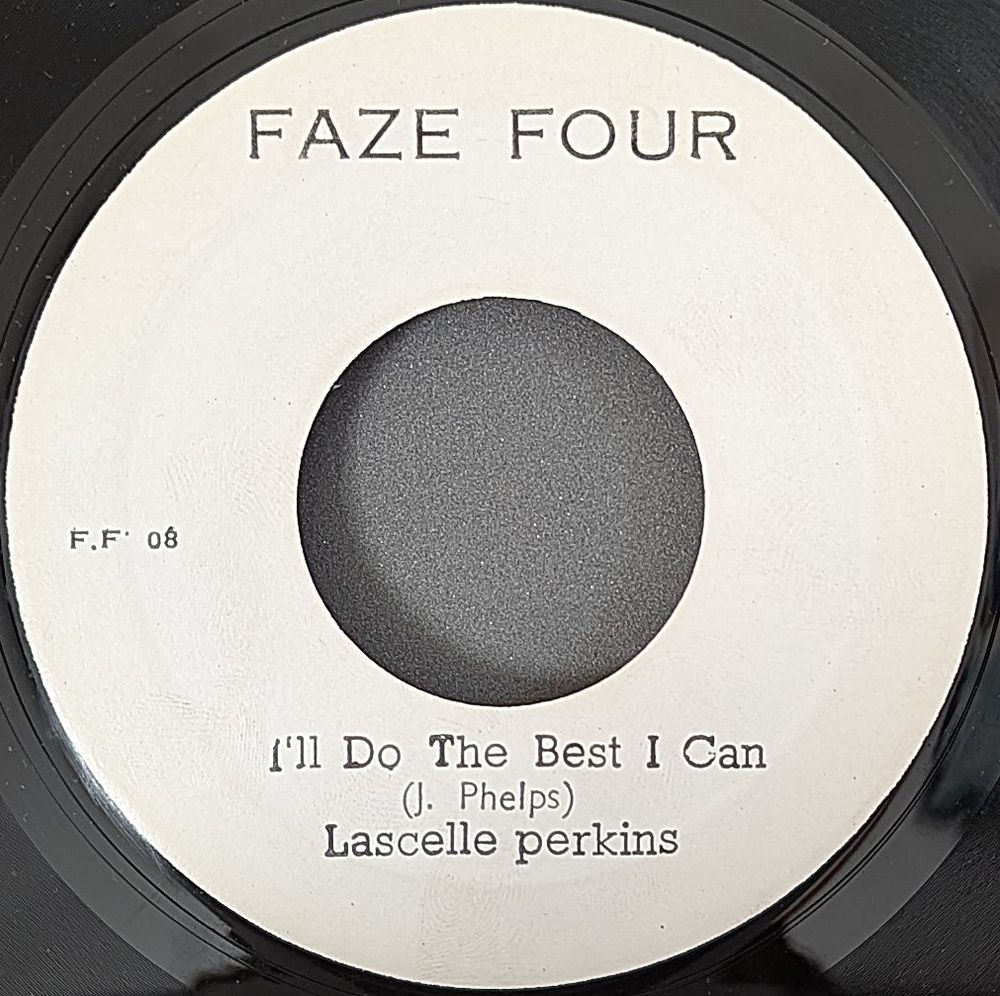 7" of Lascelles Perkins - I'll Do The Best I Can on Faze Four label. Released in 1974. Produced by Coxsone Dodd.
