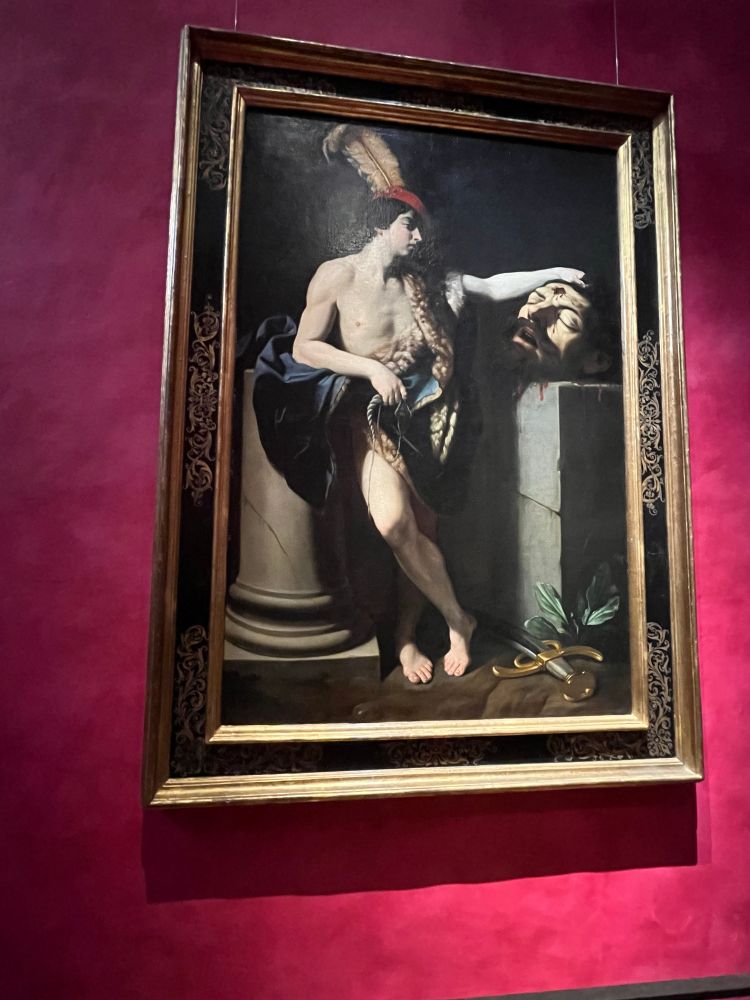 David mit dem Haupt des Goliath.