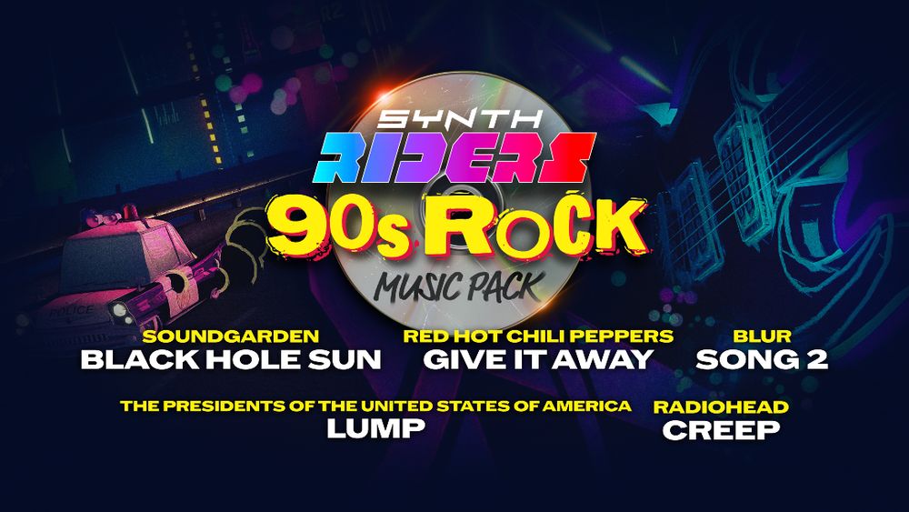 Soundgarden, Red Hot Chili Peppers, Blur, Radiohead

NOW AVAILABLE in Synth Riders, the VR rhythm music game

Play it on #SteamVR #MetaQuest and #PSVR2!