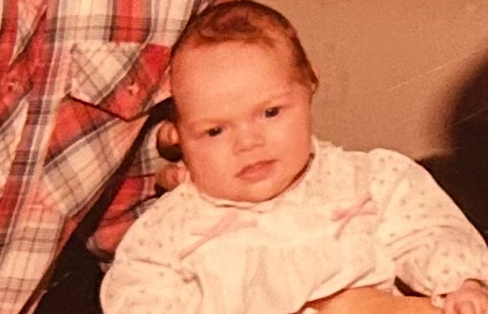 Awkward era baby me resembling Louis Hayward, perhaps moreso when he was soused.