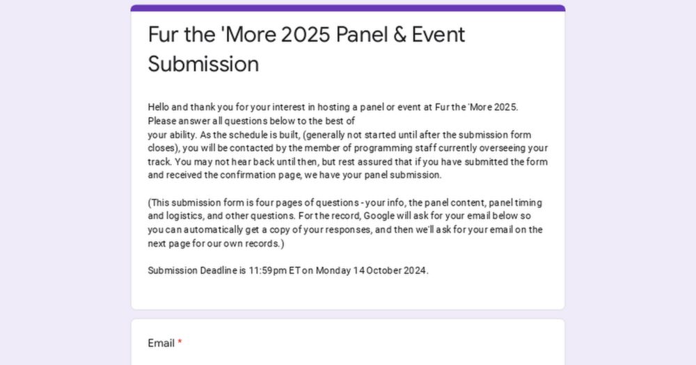 Fur the 'More 2025 Panel & Event Submission