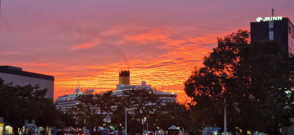 Cruiseship in Hakodate, Hokkeidō, Japan