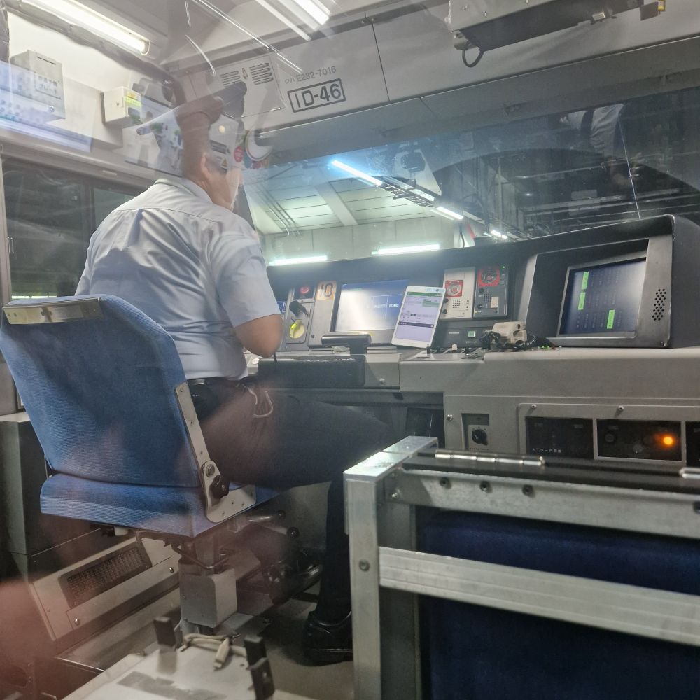 Tokyo subwaydriver in train