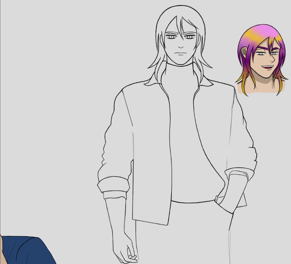 WIP of my friend's oc deimos