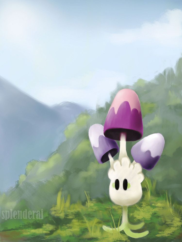 Painting of Morelull from Pokemon