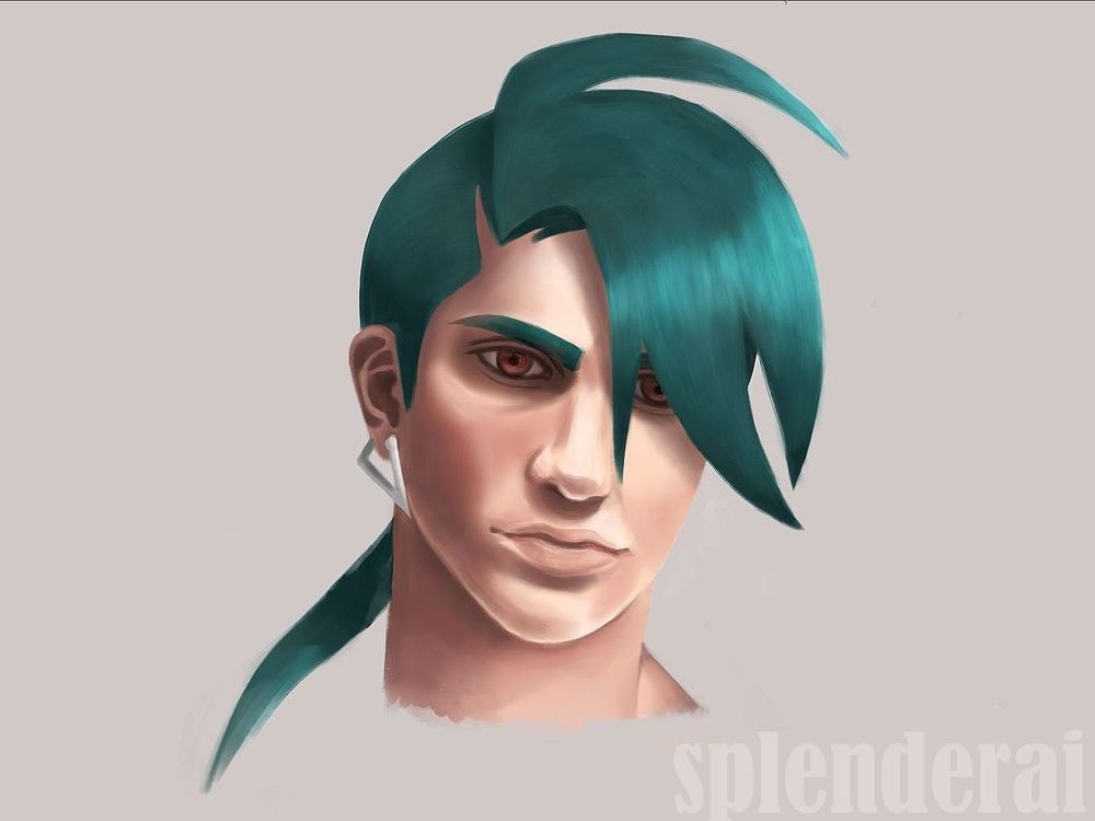 Portrait painting of Rika from Pokemon