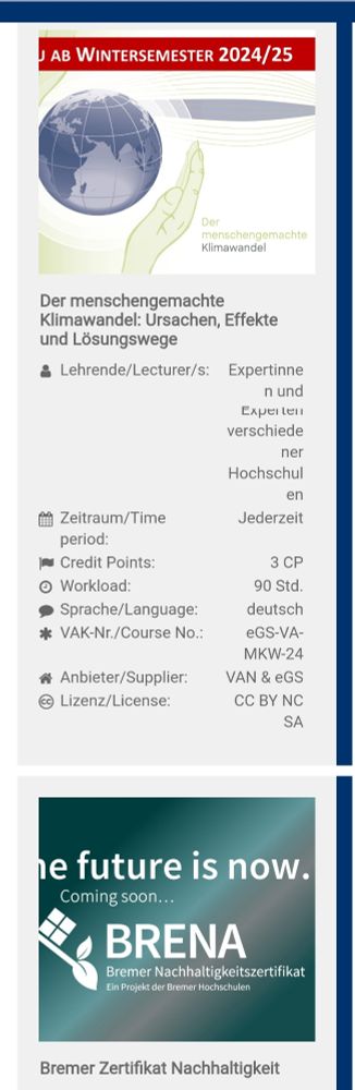 Screenshot der Homepage von elearning Bremen
