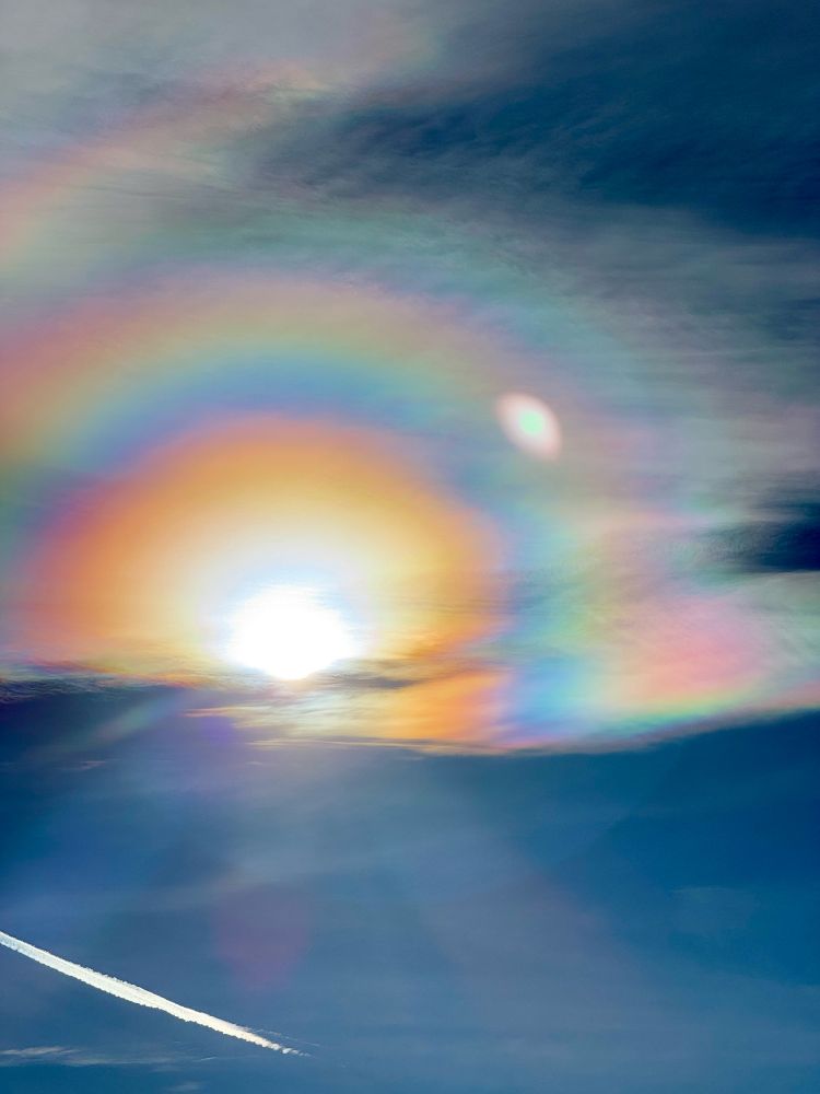 Extremely colorful fire rainbow