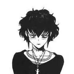 Sawyer from the manga "Black lagoon" in black and white