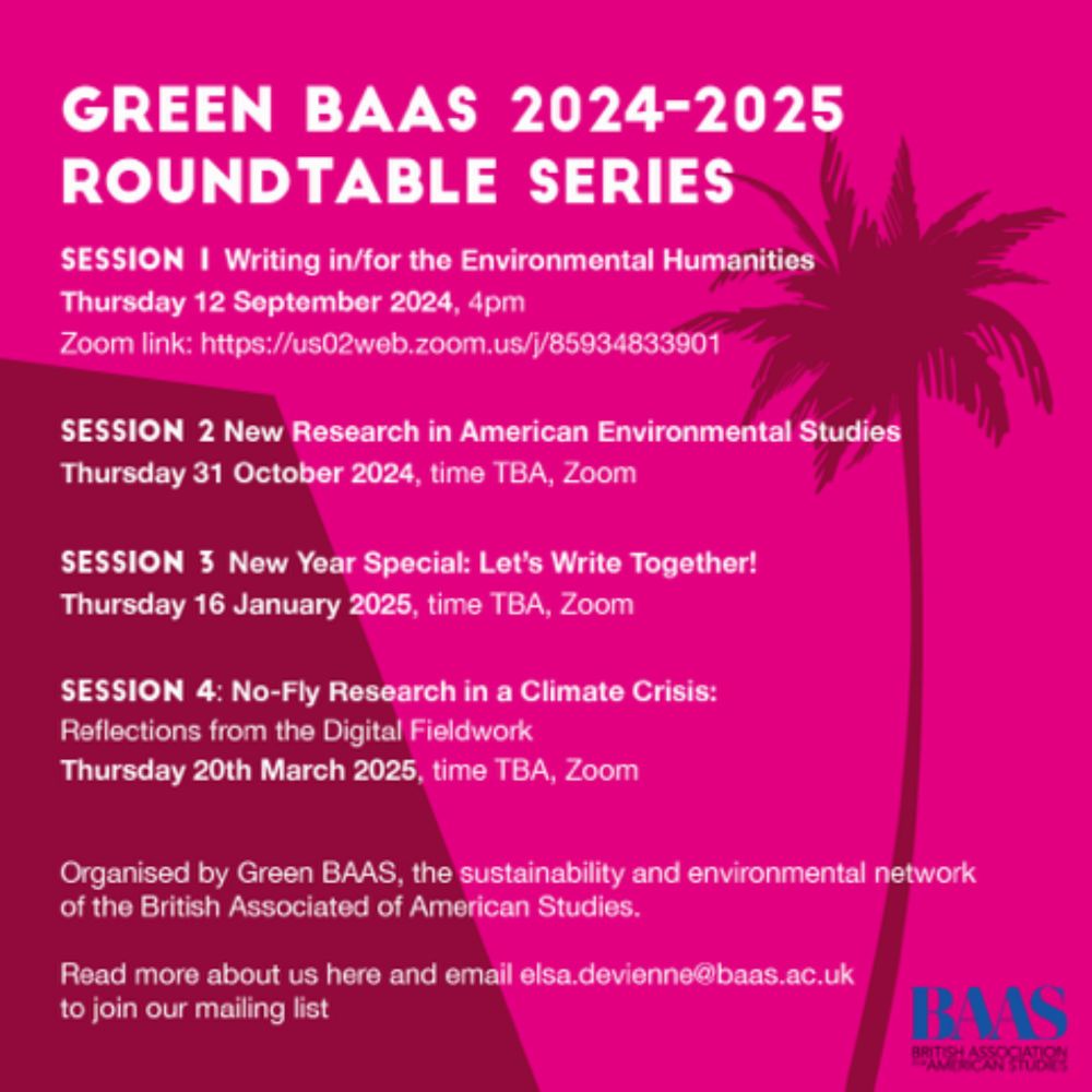 2024-2025 GREEN BAAS ROUNDTABLE SERIES - British Association for American Studies