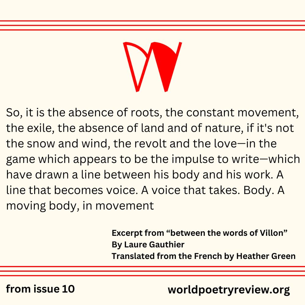 Excerpt of poem translated from French into English.