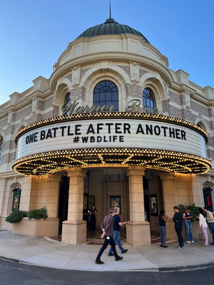 Movie theatre on the WB lot, site of a ONE BATTLE AFTER ANOTHER screening