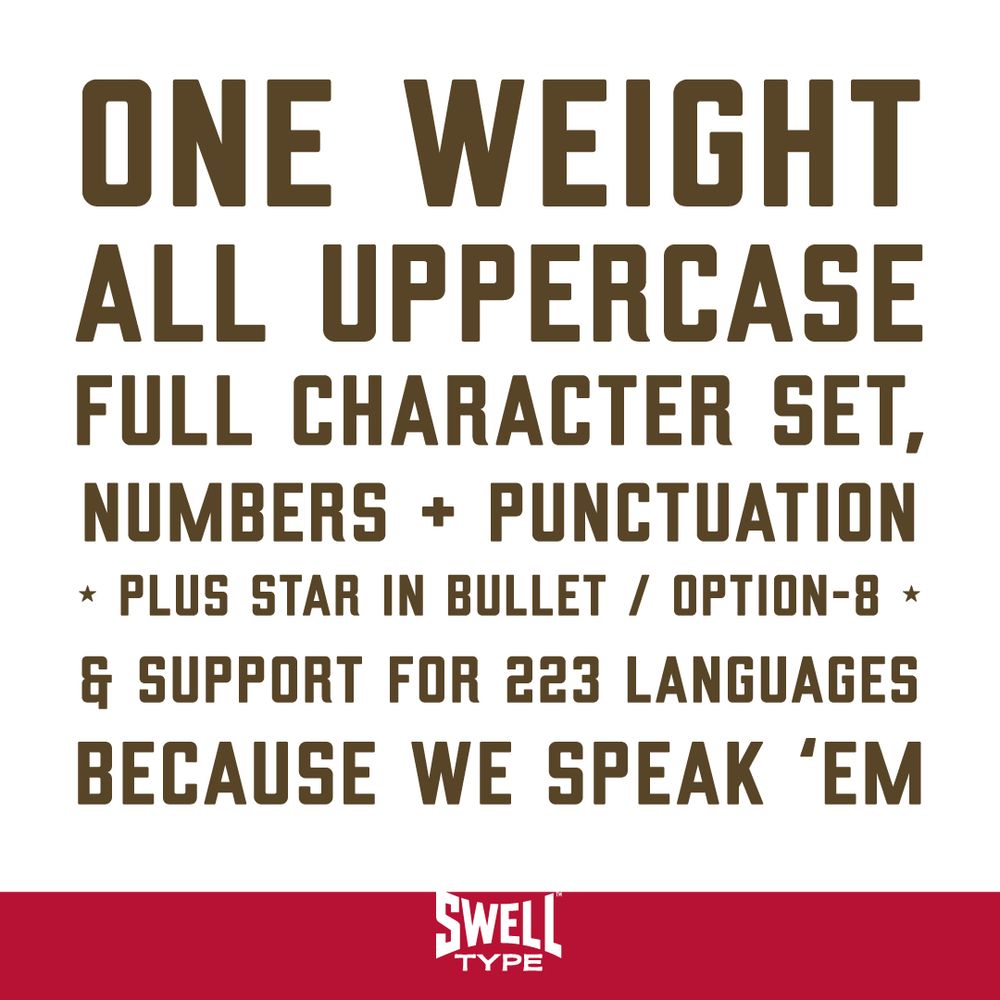 Bearhug font features