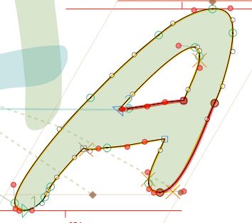 Letter A - vector outline