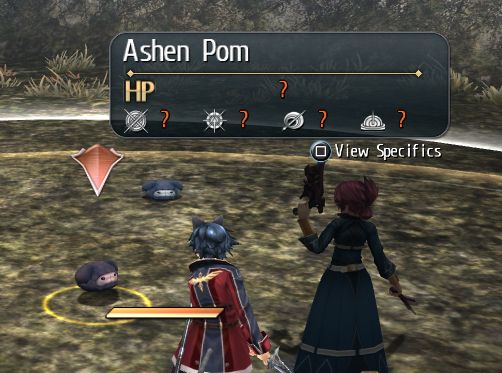 ashen poms from trails of cold steel ii. it is also black and grey and round with floppy ears but it is small. kind of like a small bunny