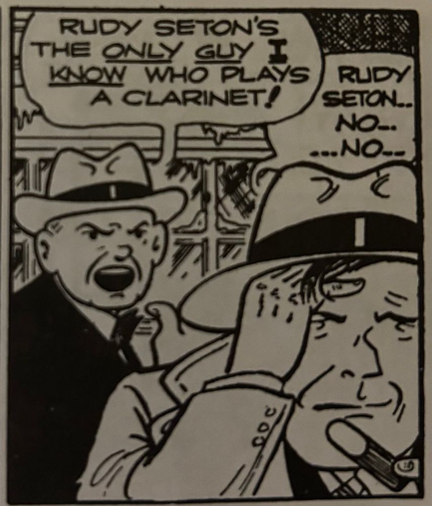 Dick Tracy panel where Tracy’s head is fucking huge
