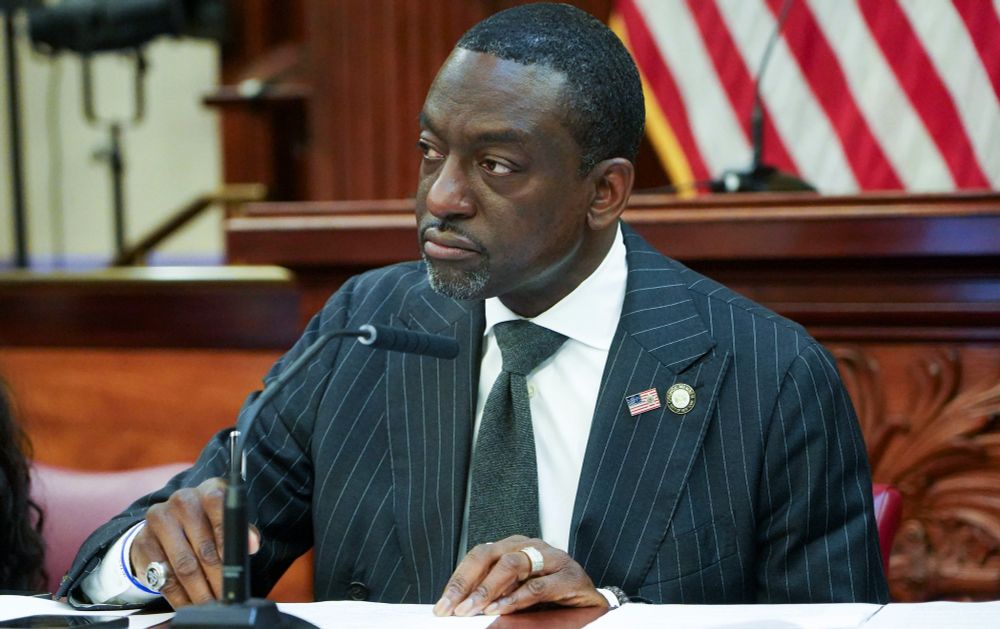 Council Member Yusef Salaam at a Committee on Technology hearing.