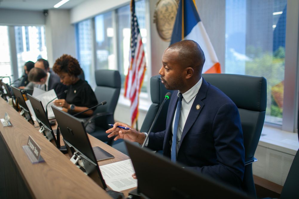 Council Member Chris Banks at a Committee on Transportation and Infrastructure hearing.