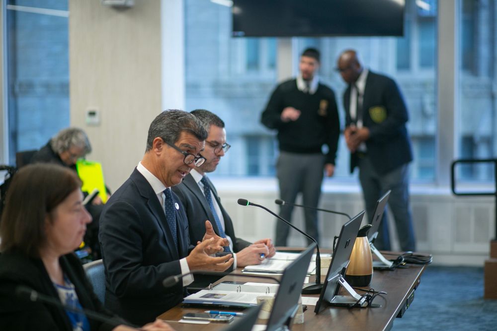 Community members testify at a Committees on Consumer and Worker Protection and Transportation and Infrastructure oversight hearing. 
