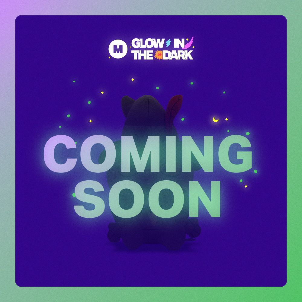 A silhouette of a Fantoccio plushie with the text “coming soon” over it 