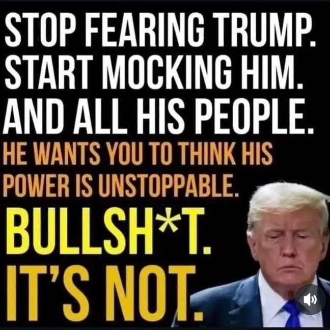 No more fear. Stop this madman. 